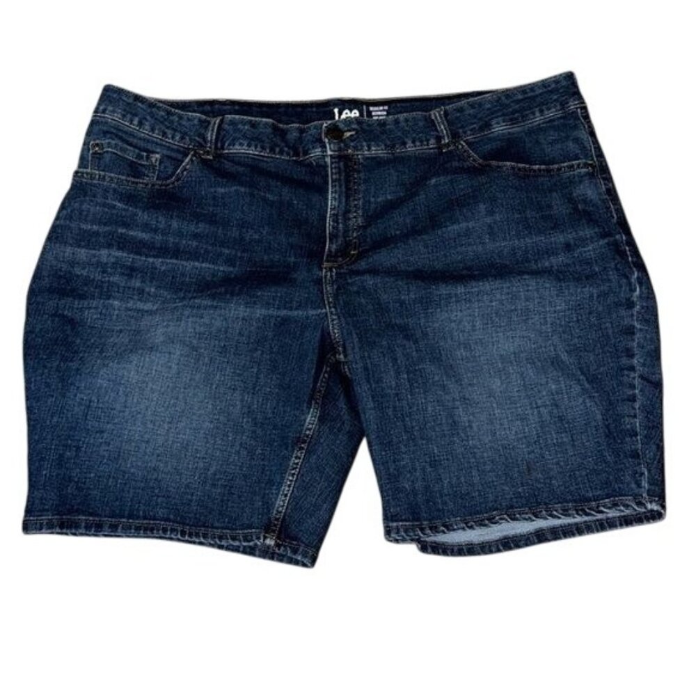 Lee Womens Bermuda Mid Rise Regular Fit Jean Shorts 26W